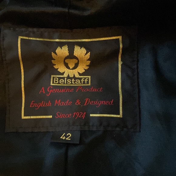 Black leather jacket. Good for Fall or Spring. EU 42 size. Made in Italy. - Picture 4 of 5